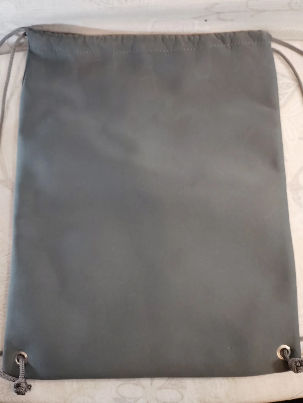 Rodan + Fields Purple and Gray Drawstring Backpack w/ Clinch Closure